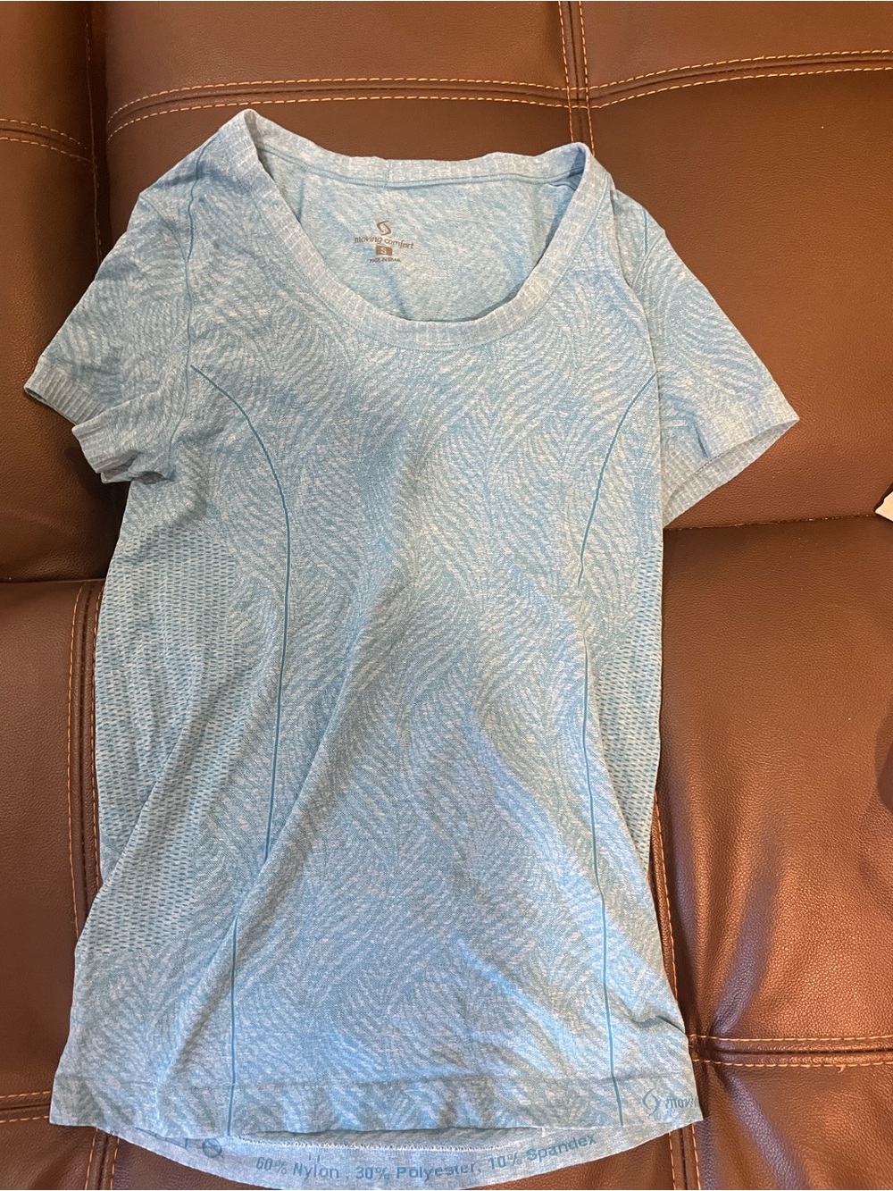 Light Blue Active Scoop Neck Women’s Top
